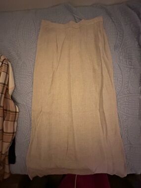 Clio Neutral Beige Maxi Skirt